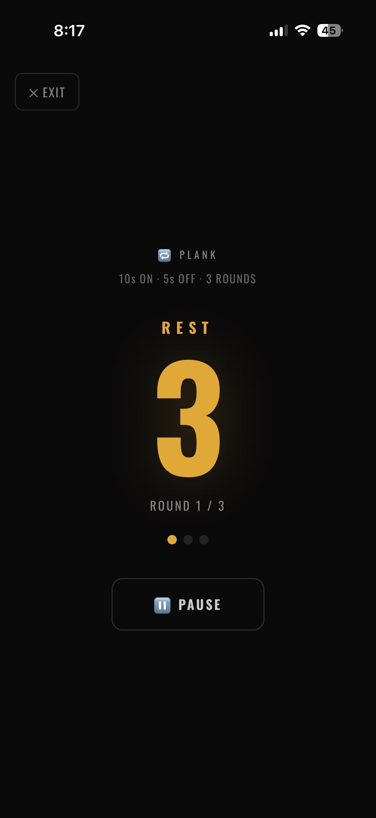 Interval runner rest phase