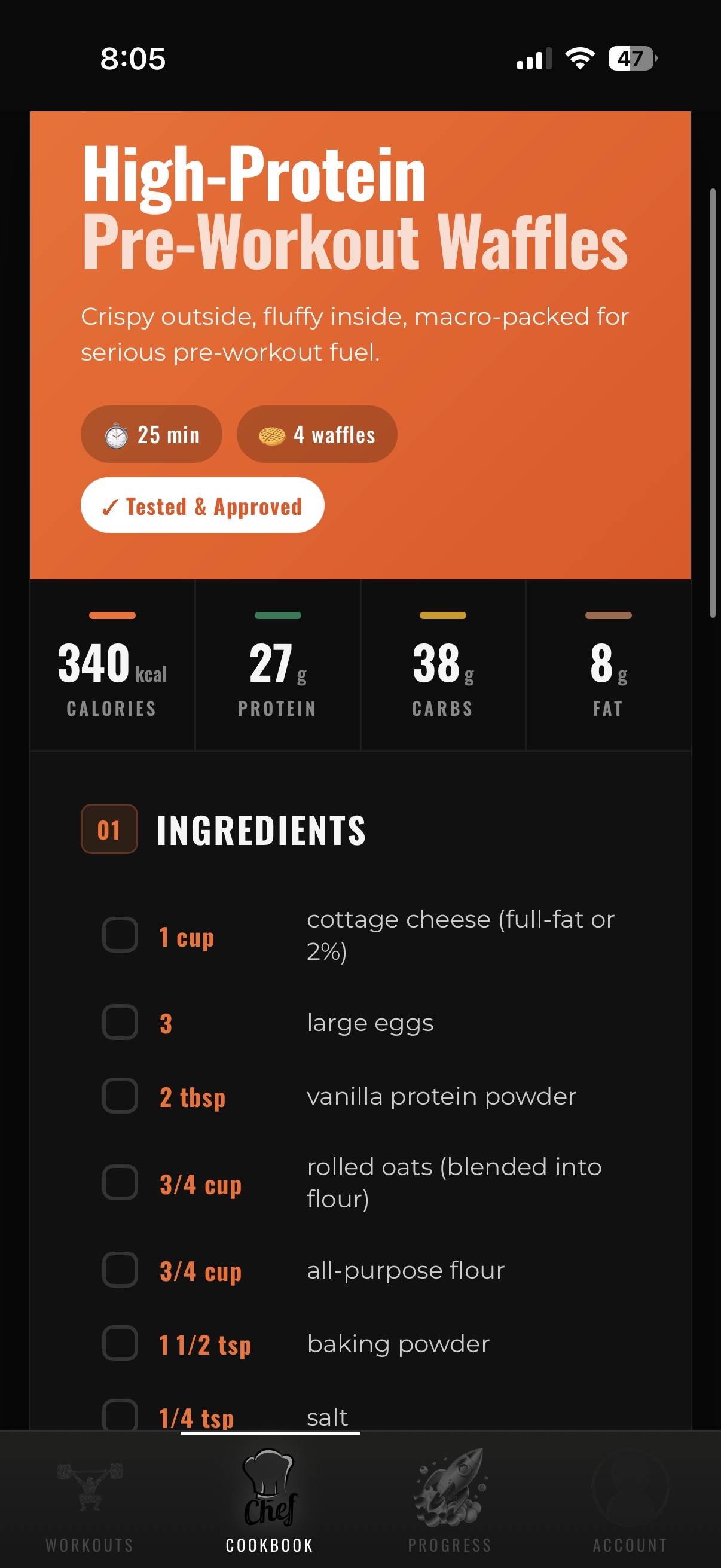 High-protein cookbook